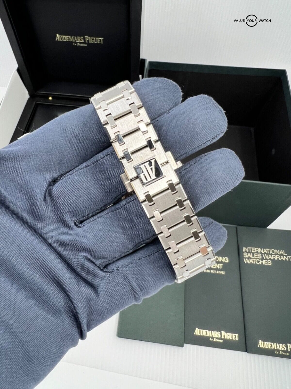 2020 Ltd 250 Platinum Titanium Black Blue Dial Audemars AP Royal Oak Jumbo 39mm - Image 6