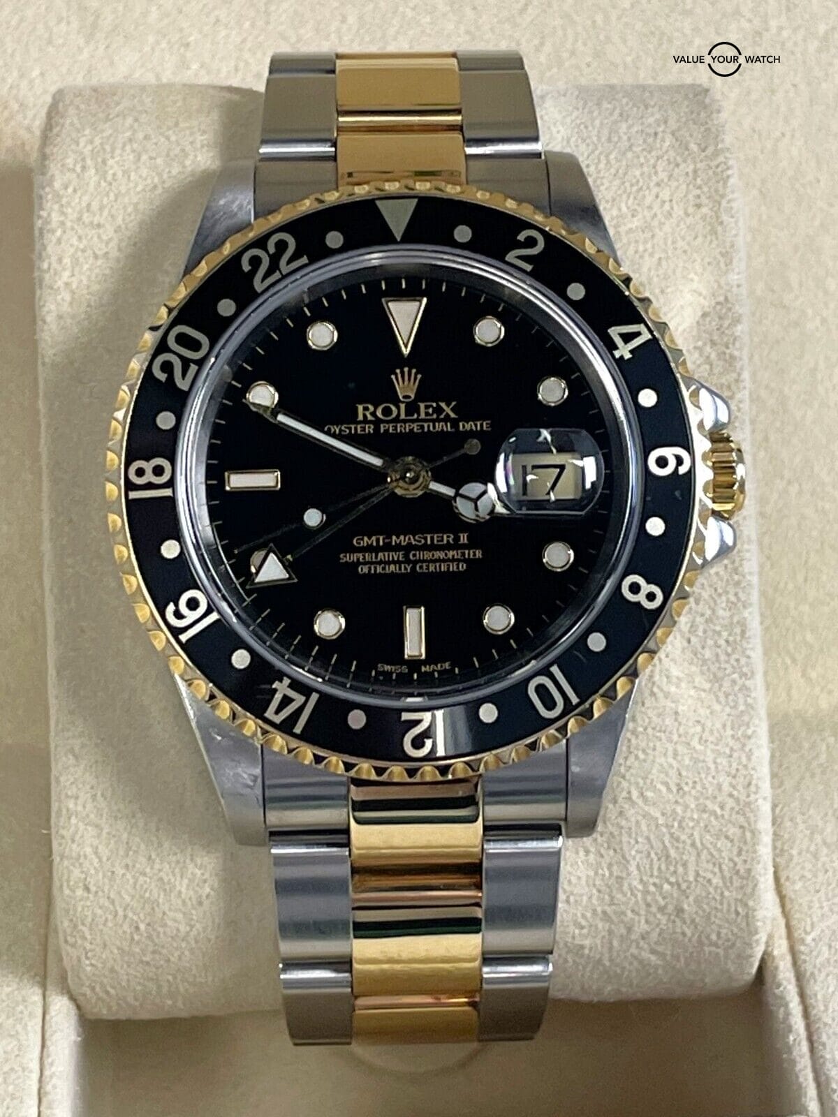 Rolex GMT-Master II 16713 Stainless Steel & 18K Yellow Gold Black Dial! - Image 11