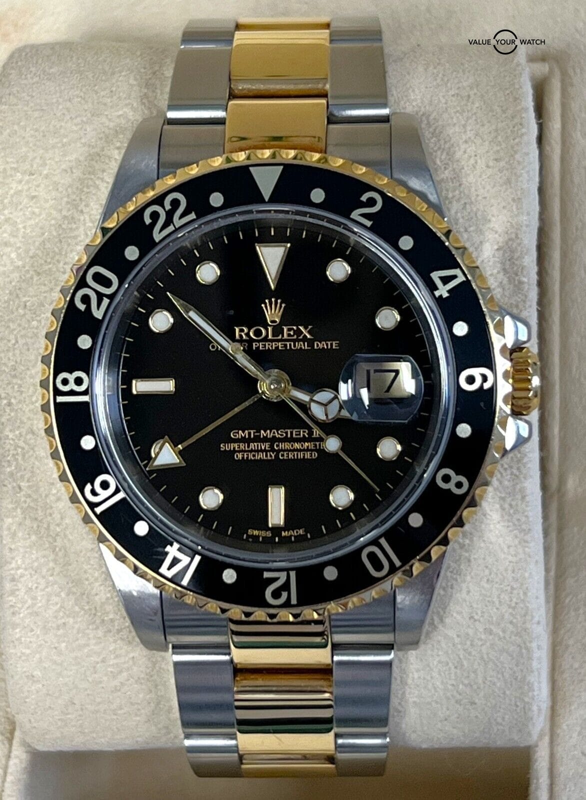 Rolex GMT-Master II 16713 Stainless Steel & 18K Yellow Gold Black Dial! - Image 13