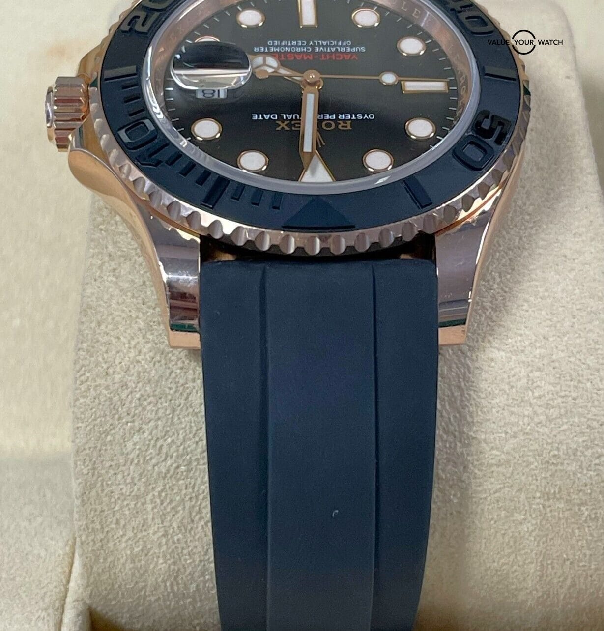 Rolex Yacht-Master 126655 18K Rose Gold 40mm Oysterflex BOX/PAPERS! - Image 6