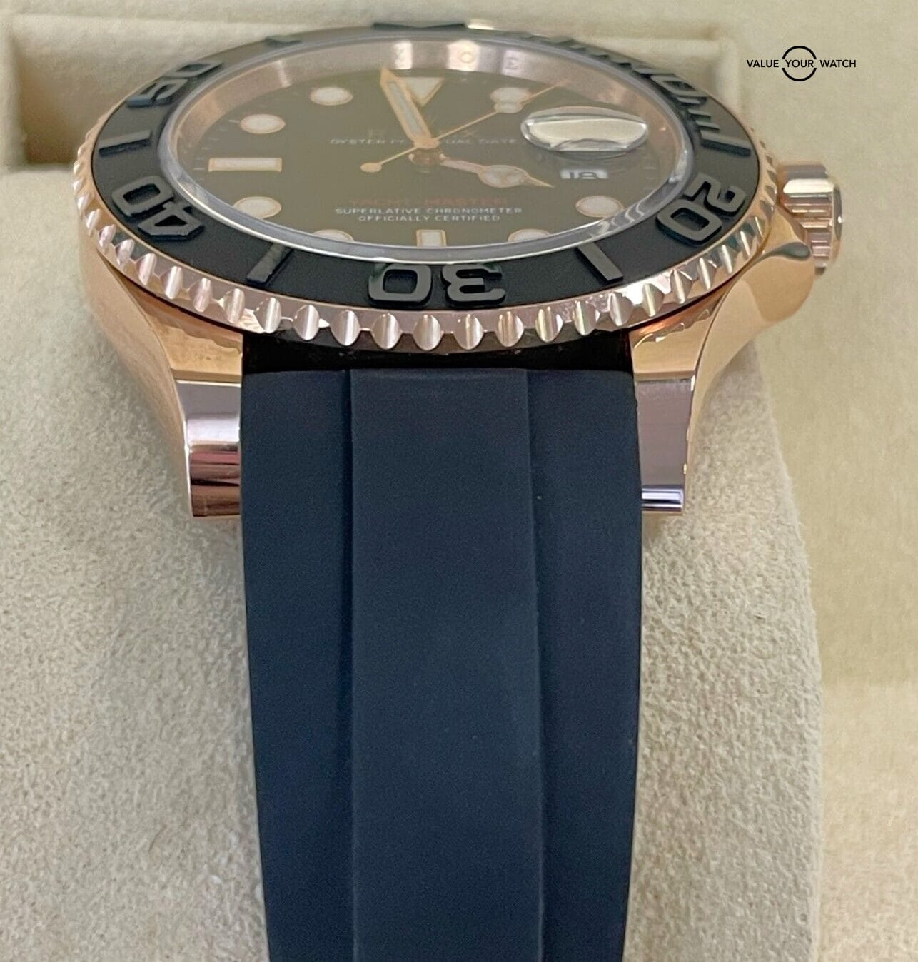 Rolex Yacht-Master 126655 18K Rose Gold 40mm Oysterflex BOX/PAPERS! - Image 7