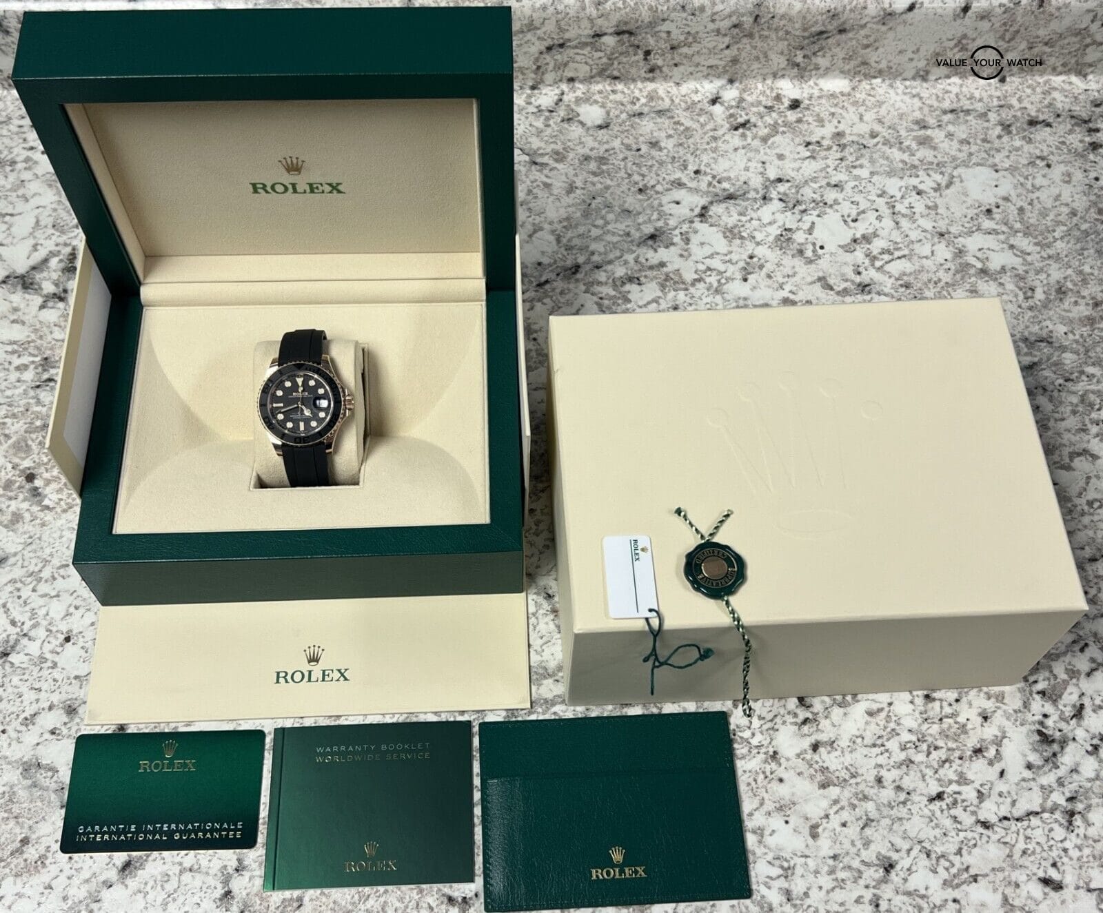 Rolex Yacht-Master 126655 18K Rose Gold 40mm Oysterflex BOX/PAPERS! - Image 15