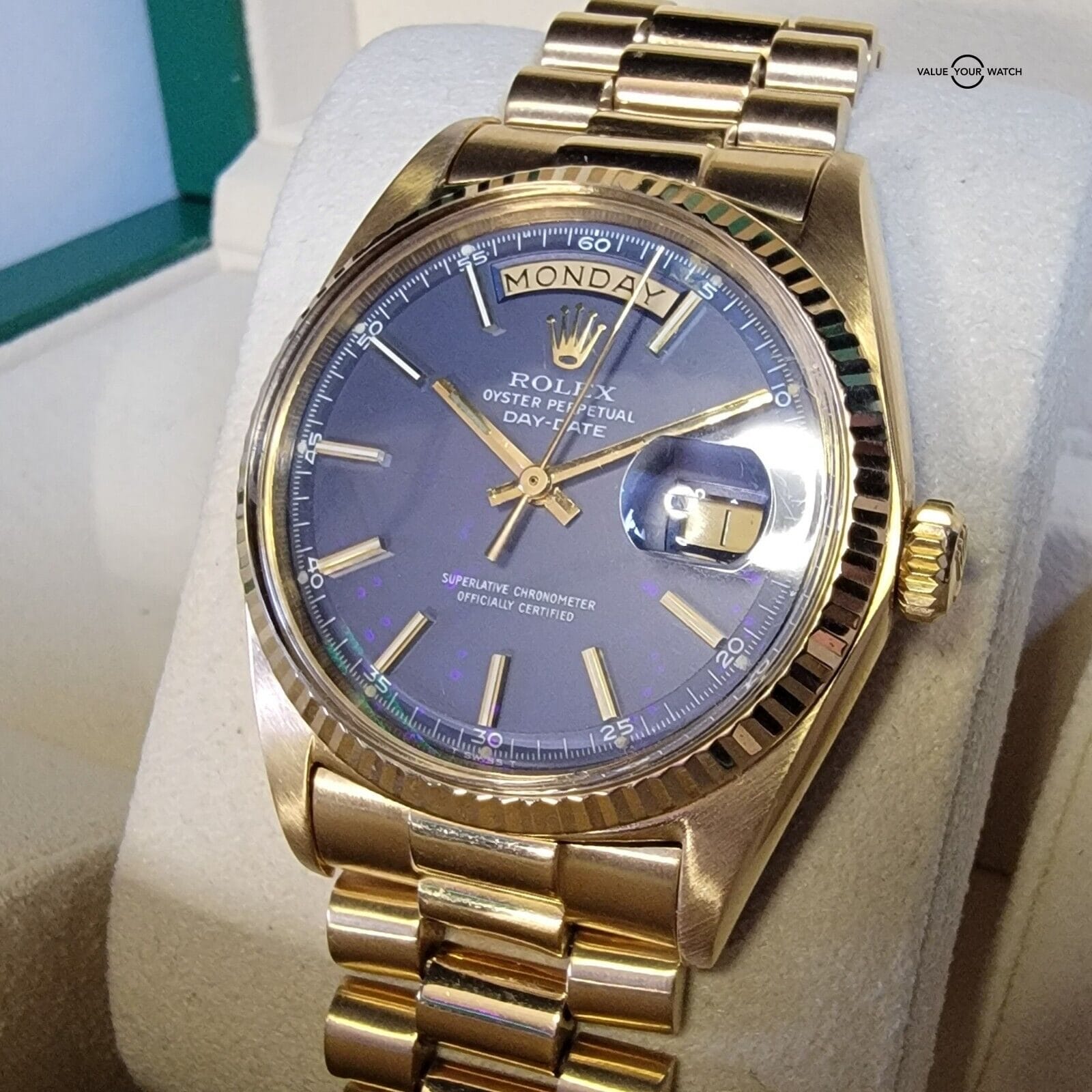 Rolex Day-Date 1803 Gold President With Blue Dial! Vintage 1970