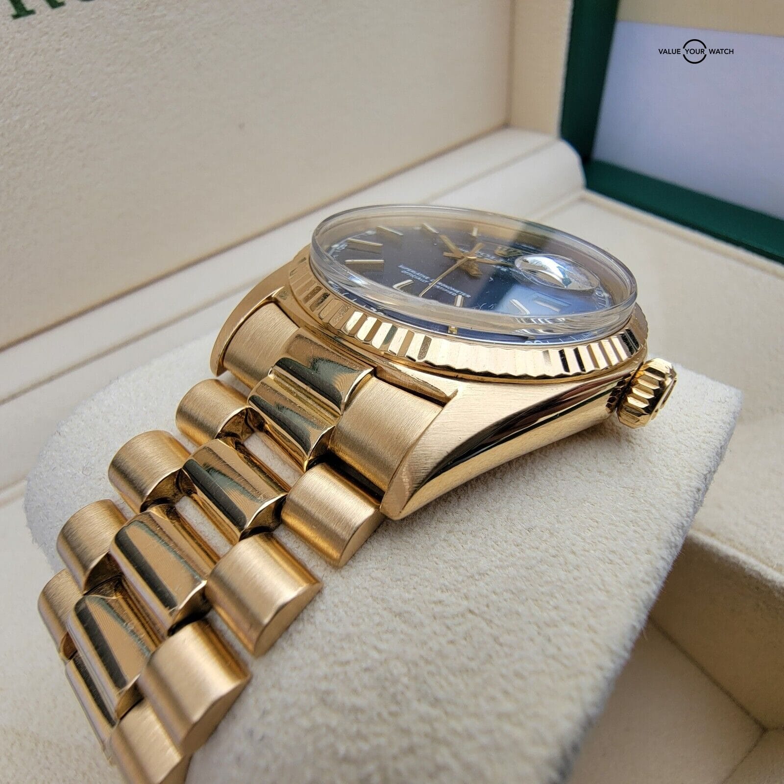 Rolex Day-Date 1803 Gold President With Blue Dial! Vintage 1970 - Image 11