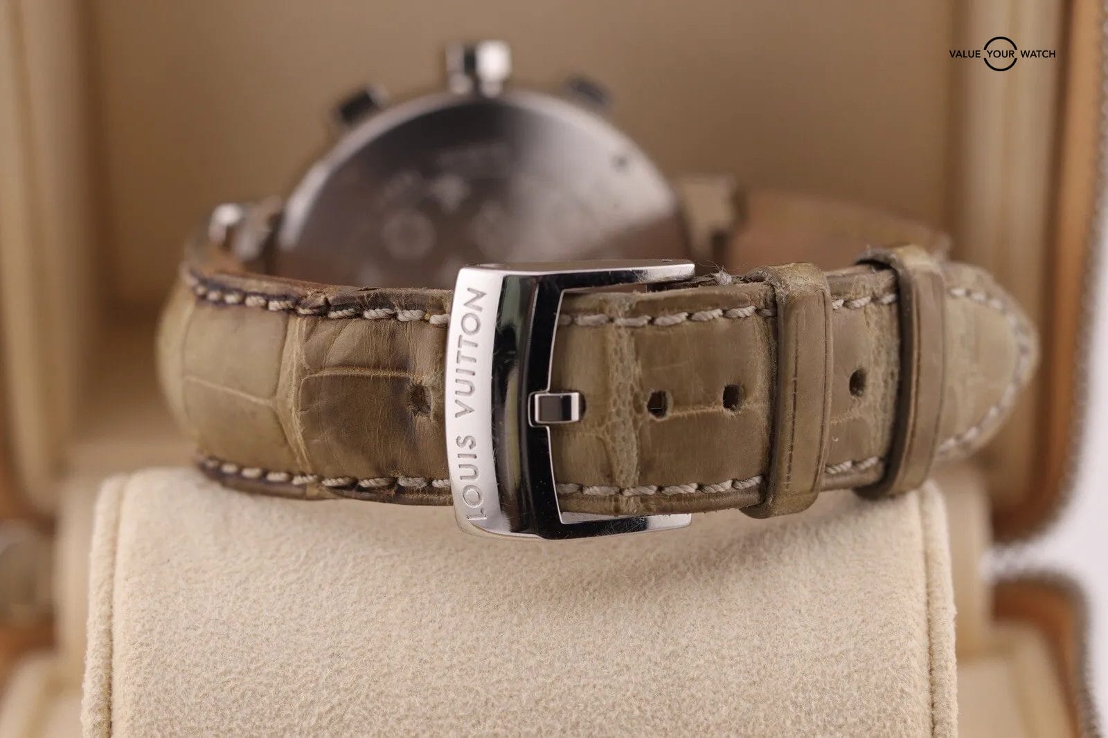 LOUIS VUITTON Tambour Chronograph men's watch model Q1121 Complete Set - Image 6