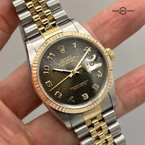 1995 Rolex Datejust 16233 50th Anniv Jubilee dial watch. Collector's set!