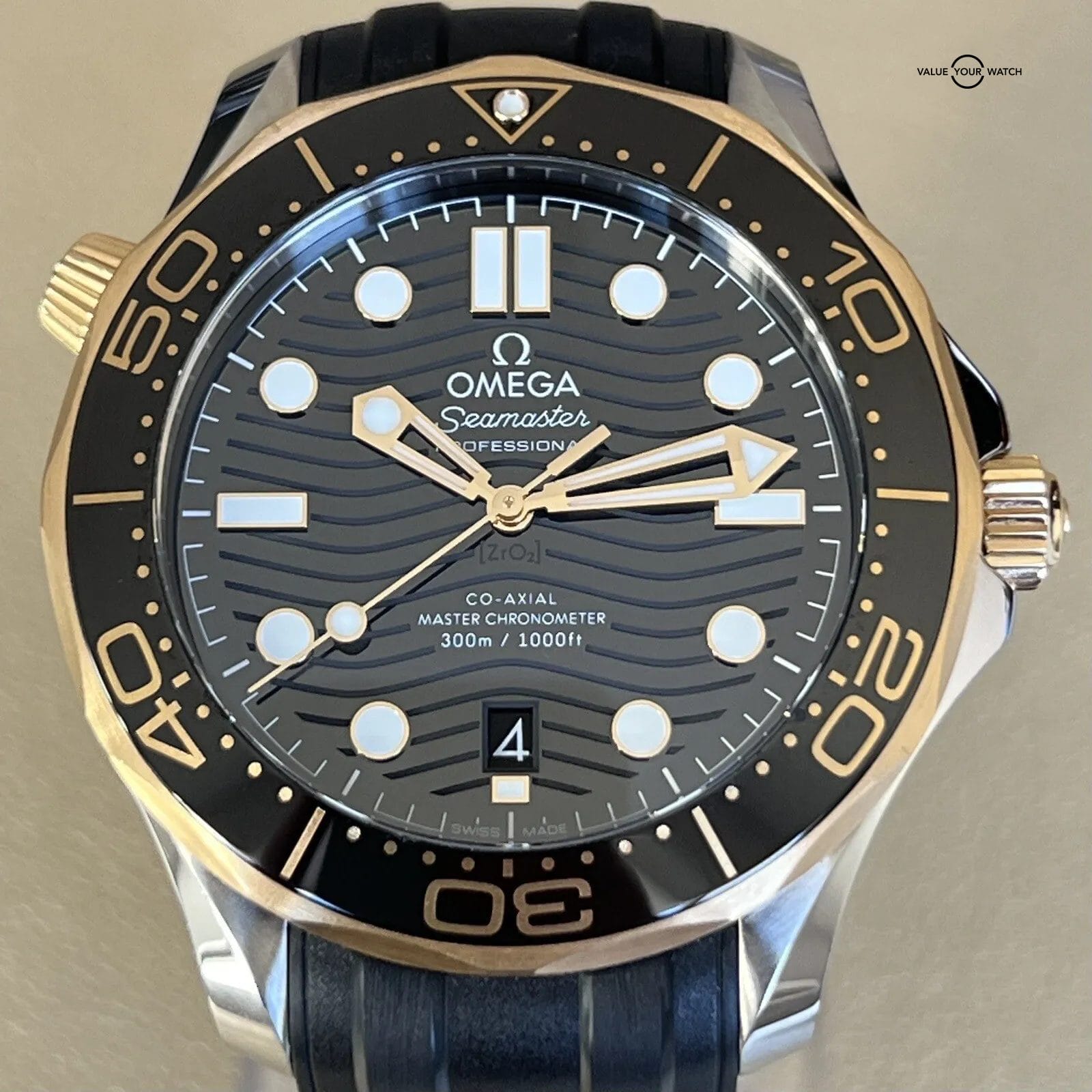 Omega Seamaster Professional 42mm 300M Black & Yellow Gold 210.22.42.20.01.001