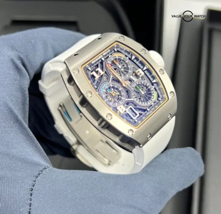 IN STOCK 2021 True Unworn 72-01 Titanium Lifestyle Chronograph On White Rubber - Image 2