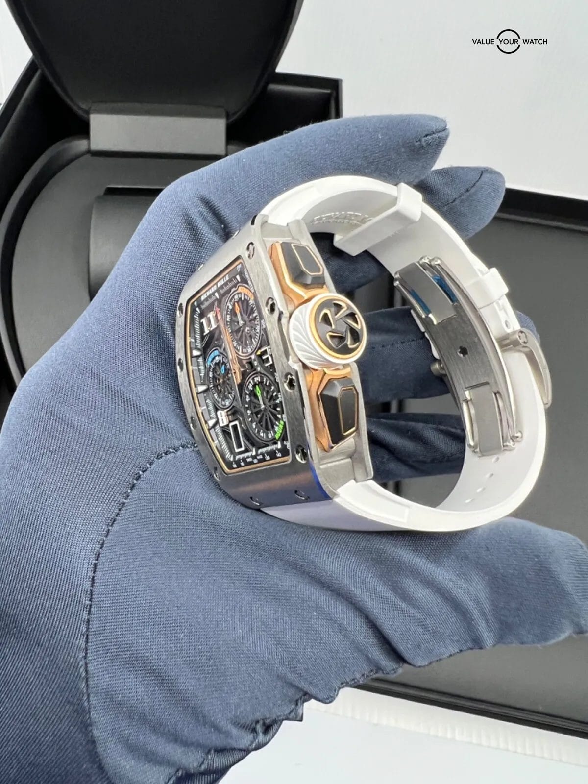 IN STOCK 2021 True Unworn 72-01 Titanium Lifestyle Chronograph On White Rubber - Image 9