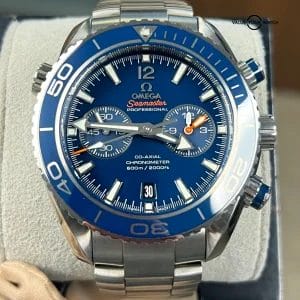2022 Omega Seamaster Planet Ocean 45.5mm Blue Dial Chronograph BOXES/PAPERS!