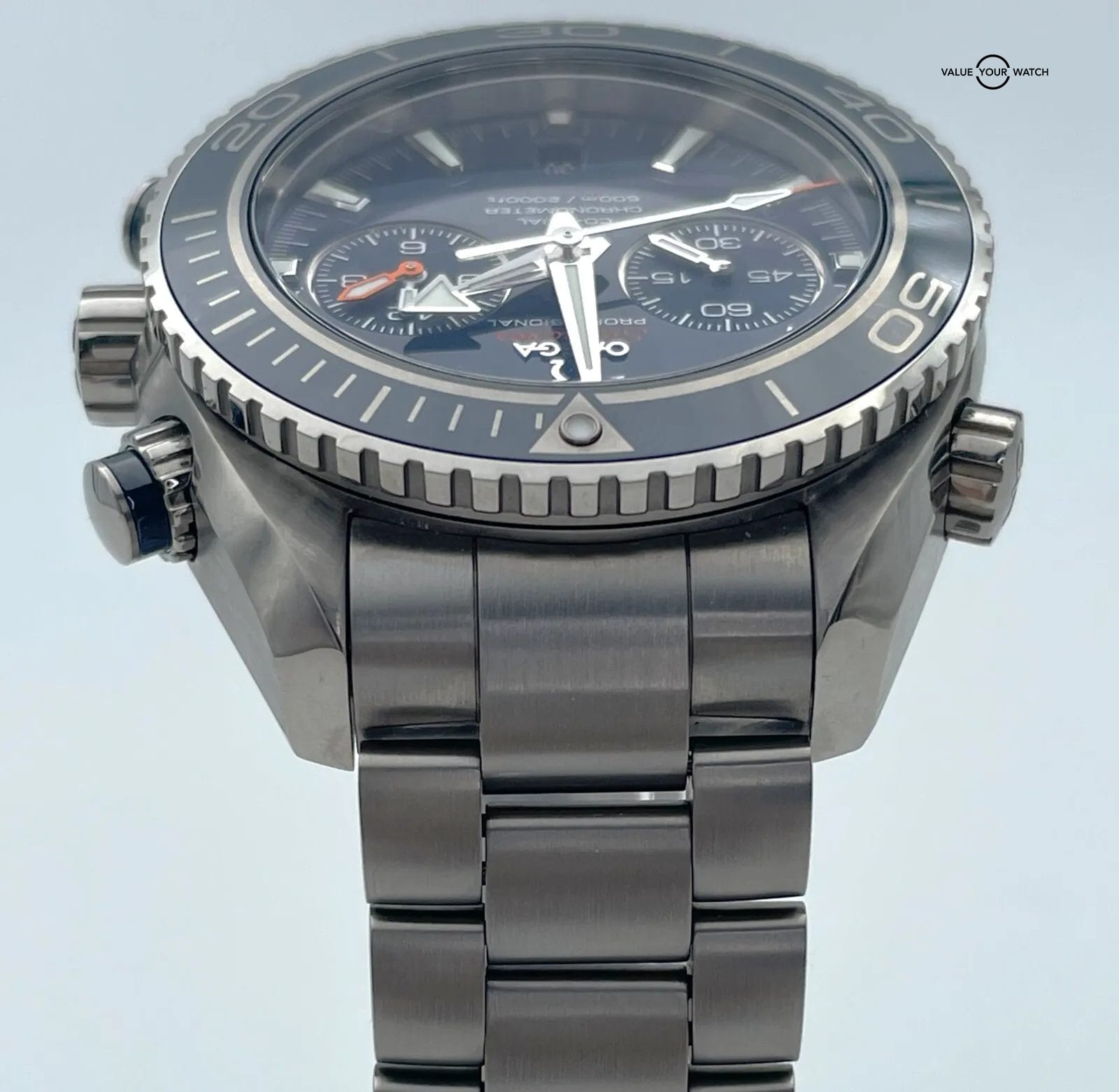 2022 Omega Seamaster Planet Ocean 45.5mm Blue Dial Chronograph BOXES/PAPERS! - Image 7