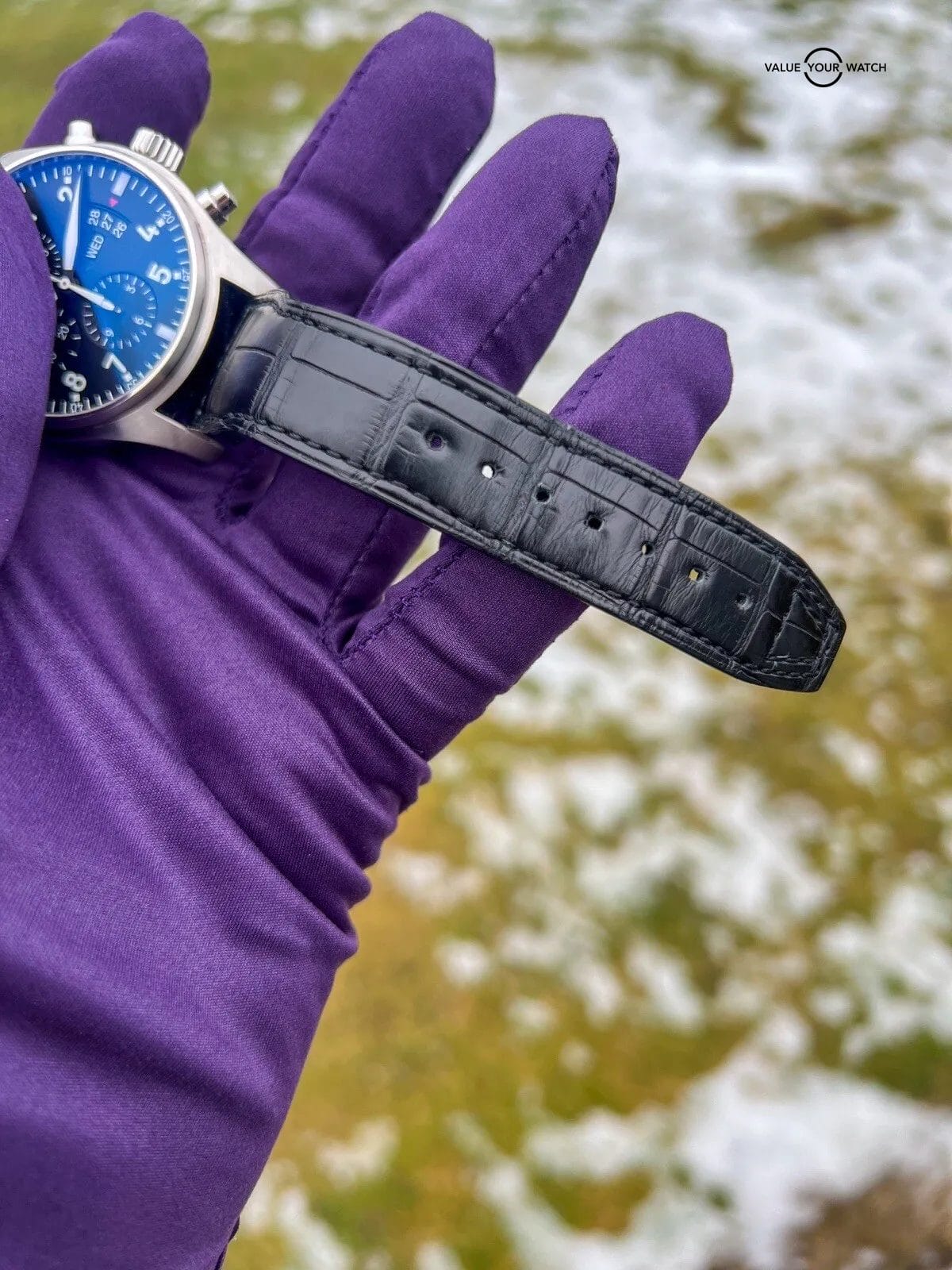 IWC Pilot's Watch Men's Black Watch with Leather Strap - IW377701 - Image 4