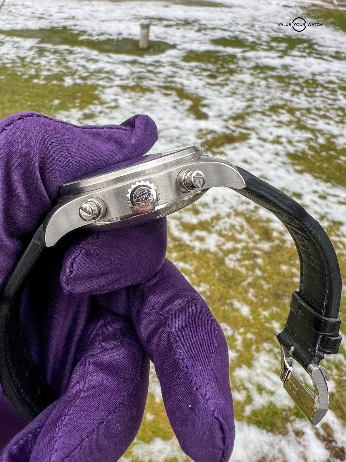 IWC Pilot's Watch Men's Black Watch with Leather Strap - IW377701 - Image 10