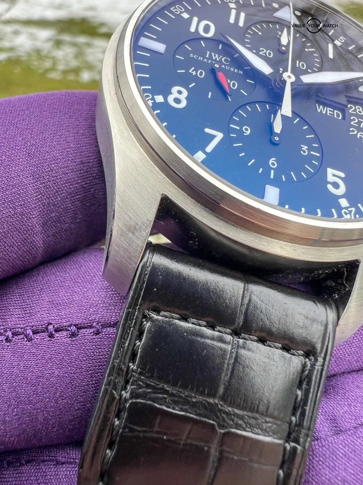 IWC Pilot's Watch Men's Black Watch with Leather Strap - IW377701 - Image 12