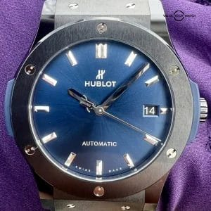 🔥 Hublot Classic Fusion 45mm Blue Dial Black Ceramic Case – 511.CM.7170.LR 🔥