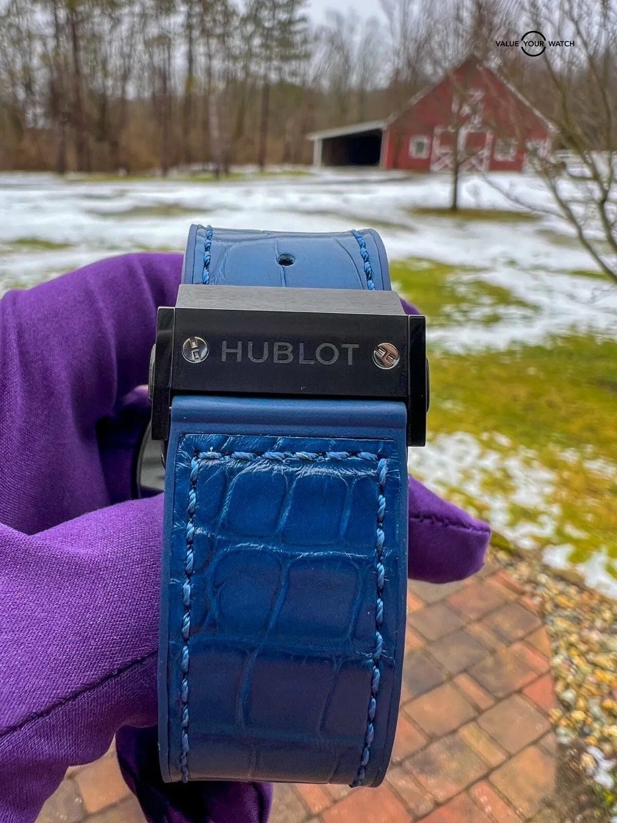 π₯ Hublot Classic Fusion 45mm Blue Dial Black Ceramic Case - 511.CM.7170.LR π₯ - Image 6