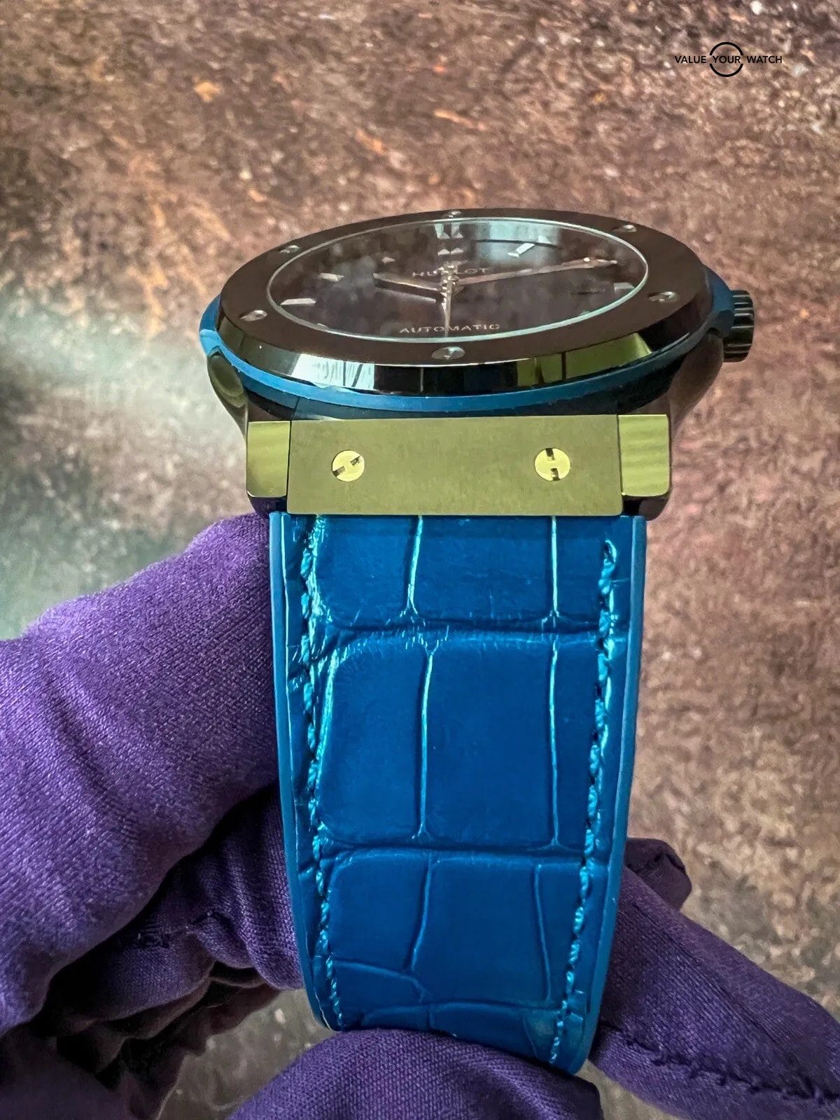 π₯ Hublot Classic Fusion 45mm Blue Dial Black Ceramic Case - 511.CM.7170.LR π₯ - Image 10