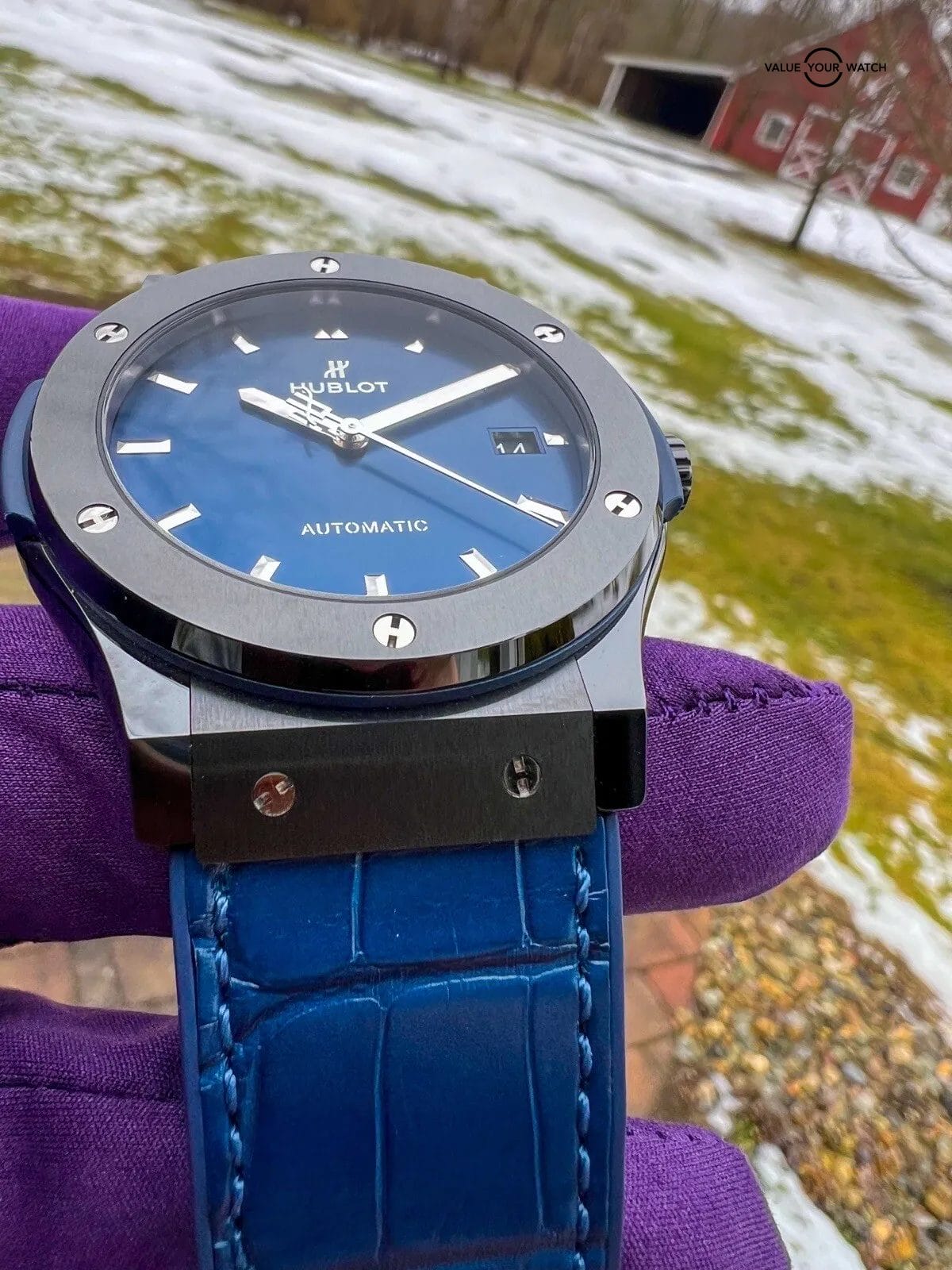 π₯ Hublot Classic Fusion 45mm Blue Dial Black Ceramic Case - 511.CM.7170.LR π₯ - Image 14