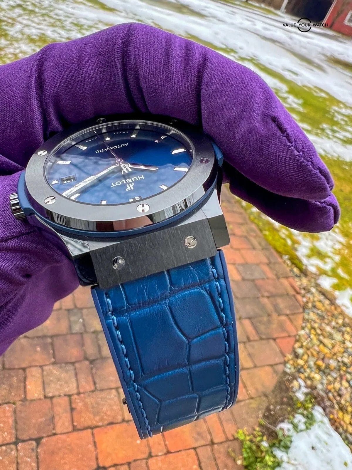 π₯ Hublot Classic Fusion 45mm Blue Dial Black Ceramic Case - 511.CM.7170.LR π₯ - Image 16