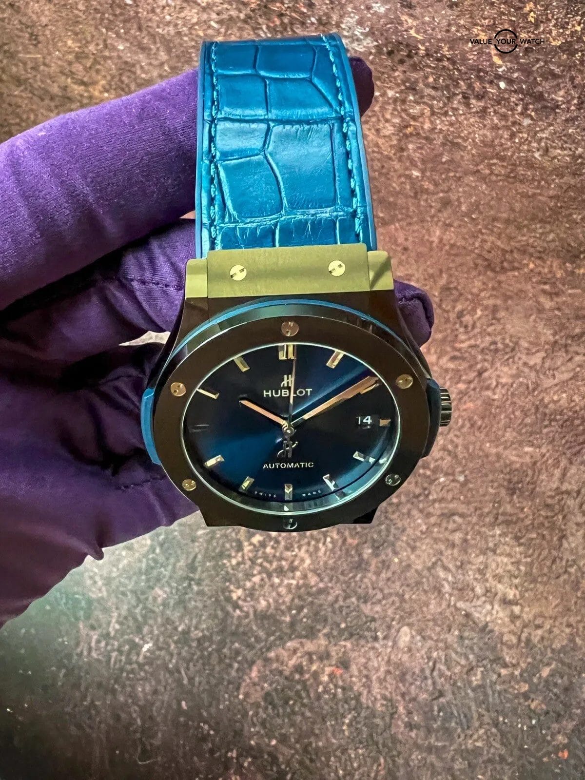 π₯ Hublot Classic Fusion 45mm Blue Dial Black Ceramic Case - 511.CM.7170.LR π₯ - Image 17