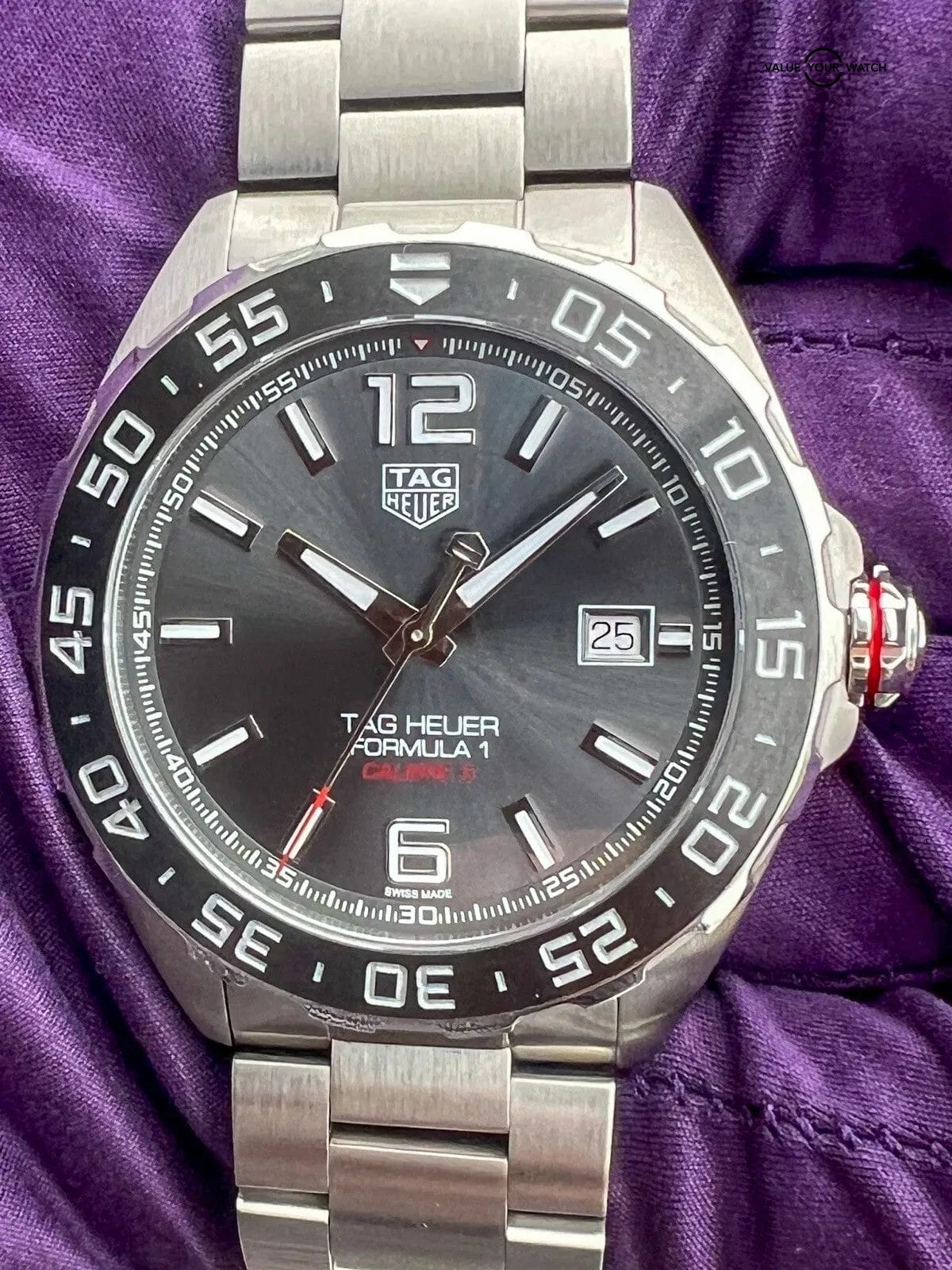 π₯ TAG Heuer Formula 1 Gray Dial Automatic Calibre 5 Watch - WAZ2011.BA0842 π₯