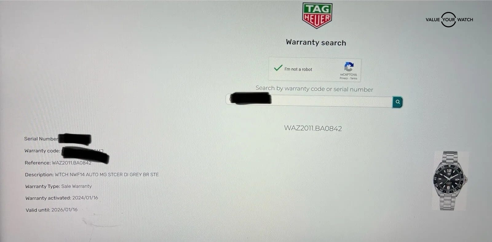 π₯ TAG Heuer Formula 1 Gray Dial Automatic Calibre 5 Watch - WAZ2011.BA0842 π₯ - Image 3