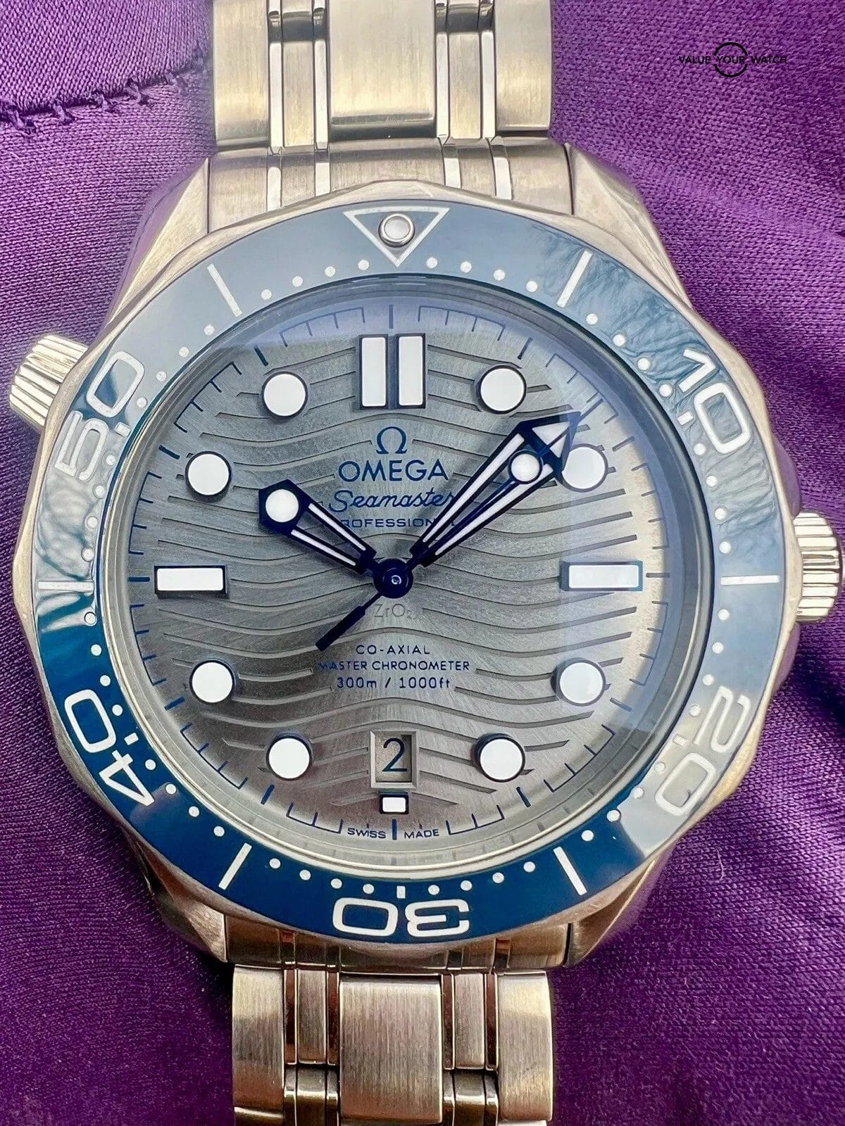 π₯ OMEGA Seamaster Gray/Blue Automatic 42mm Full Set - 210.30.42.20.06.001 π₯