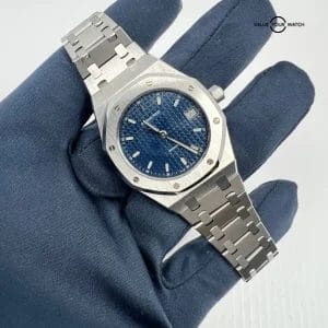 Mint 2023 Factory Serviced 2002 Blue Dial Audemars Piguet AP Royal Oak 14790st