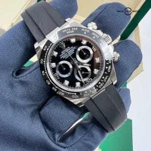 2019 Mint Box and Papers Black Diamond Dial 18k White Gold Rolex Daytona