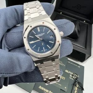 2020 Unpolished Mint Blue Dial Complete Set Jumbo Royal Oak Audemars Piguet AP
