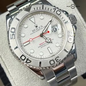 Rolex 2004 Yacht-Master 40mm 16622 Platinum Dial Stainless Steel Boxes/Papers!