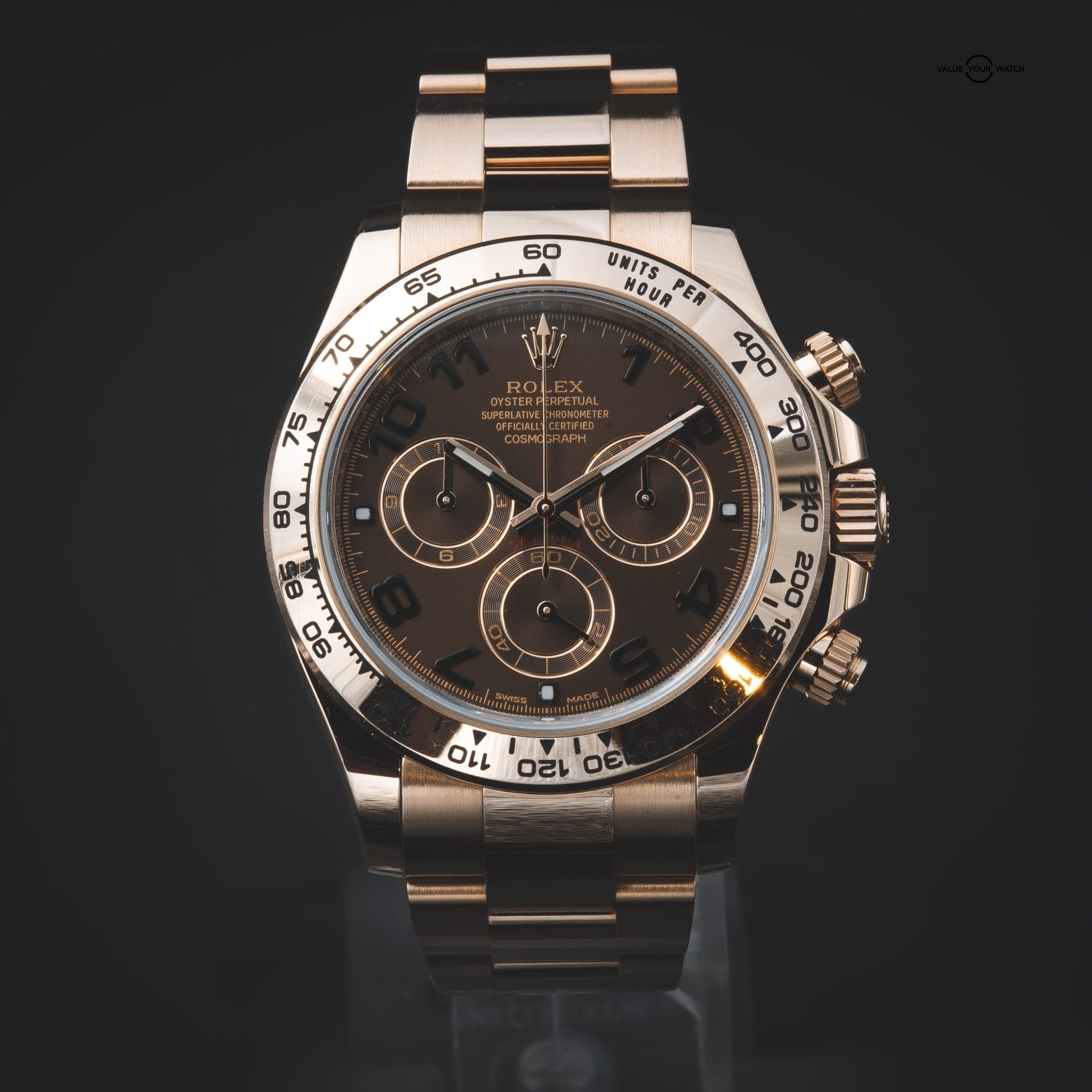 Rolex Daytona 116505 Chocolate Arabic Everose Rose Gold Oyster Bracelet (Discontinued) - Image 3