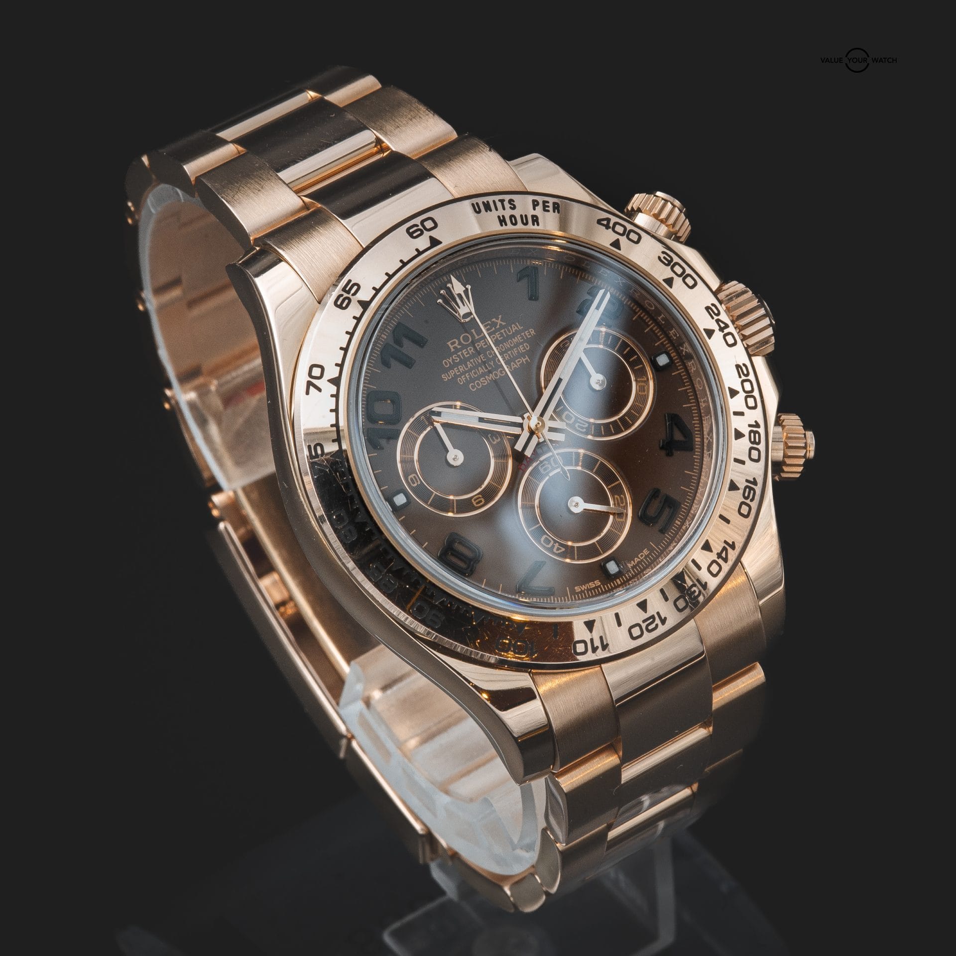 Rolex Daytona 116505 Chocolate Arabic Everose Rose Gold Oyster Bracelet (Discontinued) - Image 6
