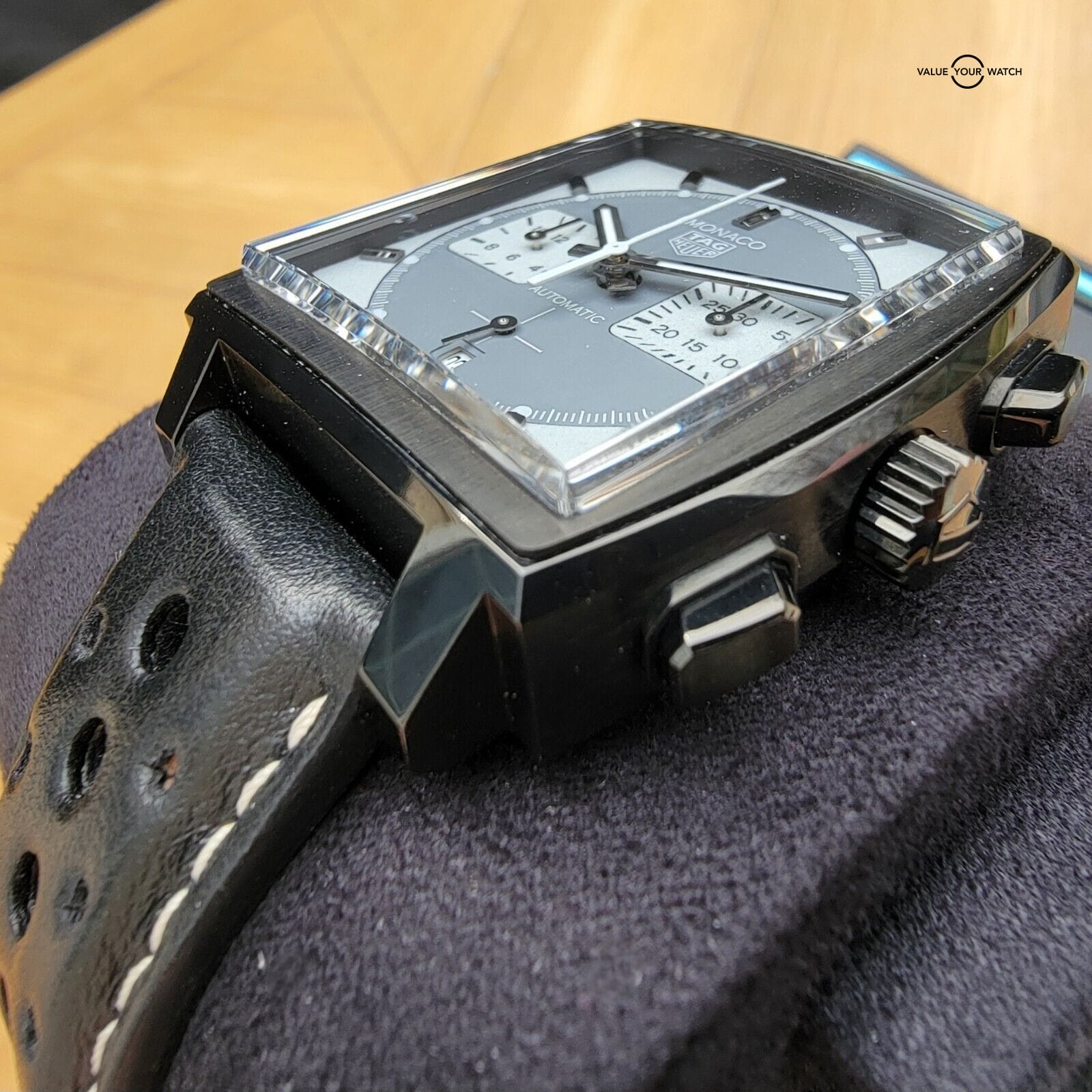 TAG Heuer MONACO Night Driver Limited Edition, Titanium DLC! Outstanding Lume! - Image 6