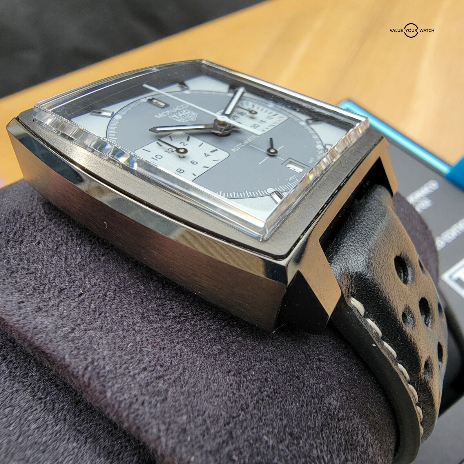 TAG Heuer MONACO Night Driver Limited Edition, Titanium DLC! Outstanding Lume! - Image 9