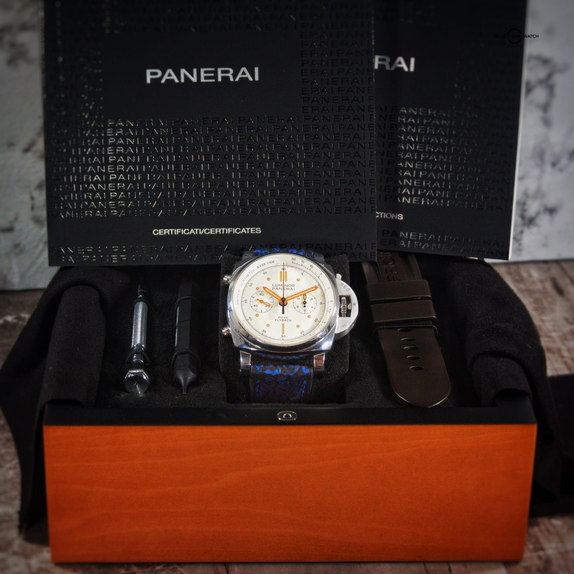 Panerai Luminor 1950 3 Days Flyback Chrono Yachts Challenge 44 PCYC Ivory Dial PAM654 PAM00654 - Image 13