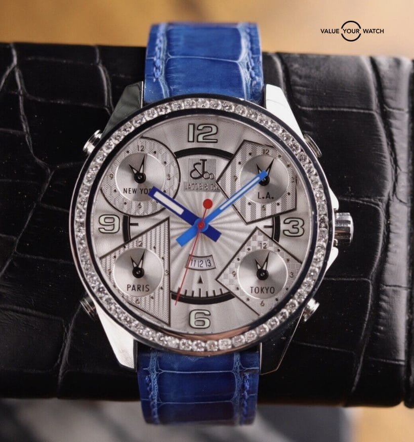 Jacob & Co 5 Time Zone Diamond Stainless Steel Watch - J&Co Appraisal Included - Image 12