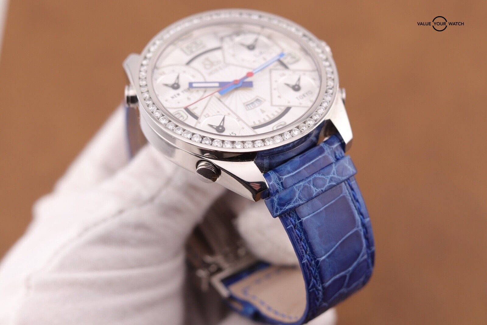 Jacob & Co 5 Time Zone Diamond Stainless Steel Watch - J&Co Appraisal Included - Image 15