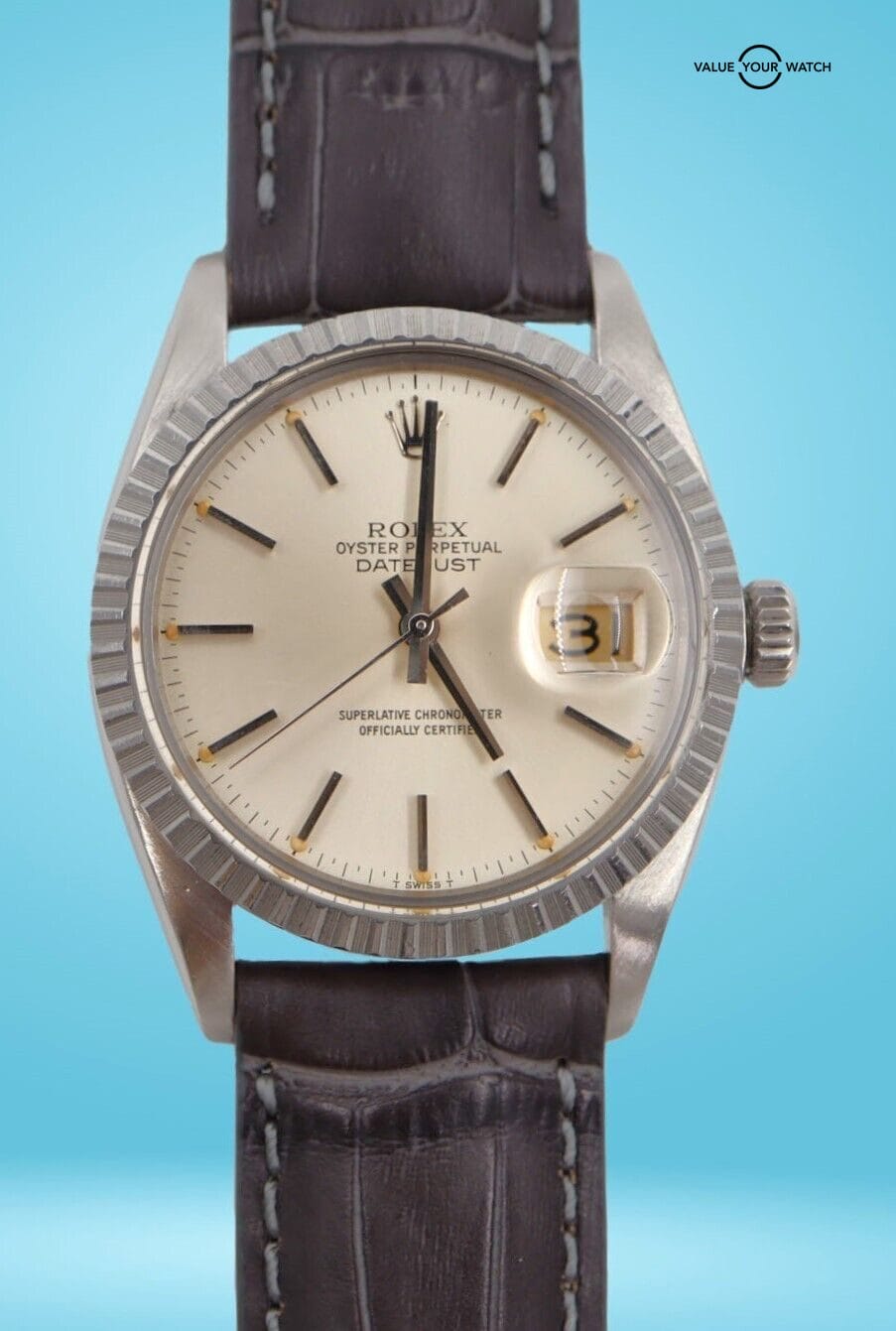 Rolex Datejust 16030 Silver Dial Stainless Steel Engine Turned Bezel! - Image 7