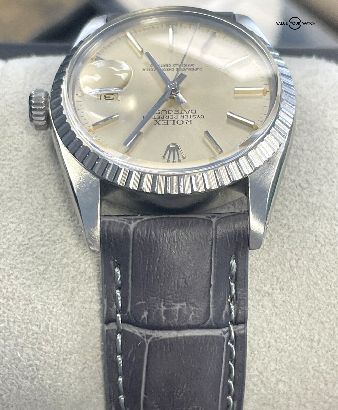 Rolex Datejust 16030 Silver Dial Stainless Steel Engine Turned Bezel! - Image 14