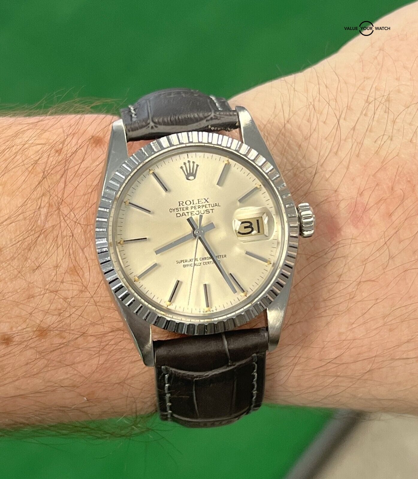 Rolex Datejust 16030 Silver Dial Stainless Steel Engine Turned Bezel! - Image 16