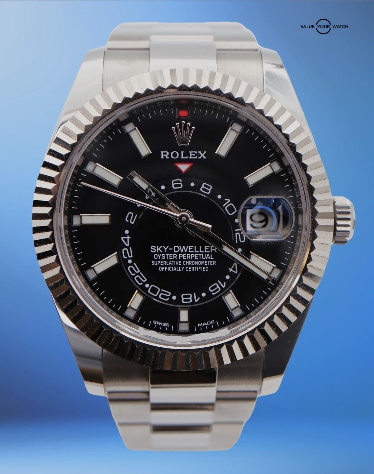 Rolex Sky-Dweller 42mm 326934 Black Dial Stainless Steel Boxes/Papers!