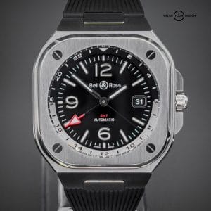Bell & Ross BR05 GMT Black Dial Orange accent 41mm Box & Papers BR05G-BL-ST/SRB