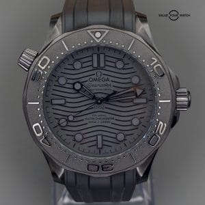Omega Seamaster “Black Black” Ceramic 210.92.44.20.01.003 Full Set w/ 2 Straps!