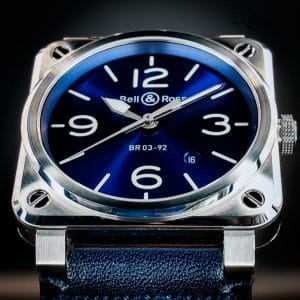 Bell &amp; Ross BR 03-92 42MM Blue Dial Leather Strap (BR0392-BLU-ST/SCA)