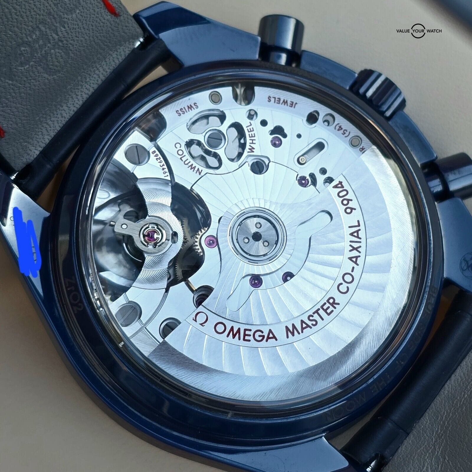 OMEGA Speedmaster Moonphase Blue Side Of The Moon Ceramic! Full Set 2018 ~MINT~ - Image 9