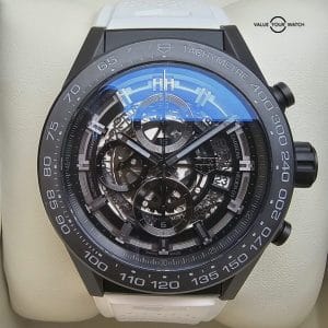 TAG Heuer Carrera Skeleton ceramic case, 2 straps Heuer 01 movement Full Set!