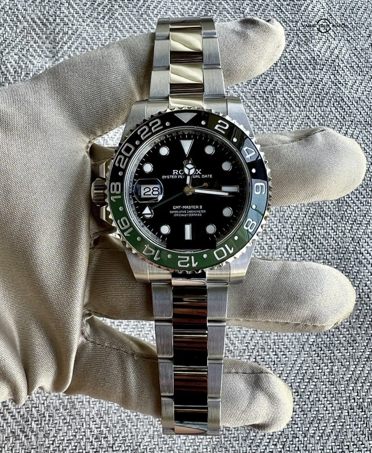 2024 Rolex GMT-Master II 126720VTNR Left Handed Black and Green Bezel Brand New