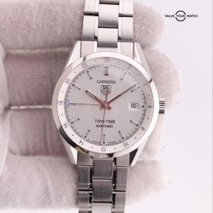 TAG Heuer Carrera Twin-Time GMT White Men’s Watch – WV2116-0