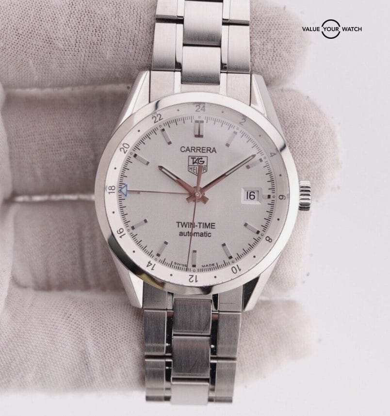 TAG Heuer Carrera Twin-Time GMT White Men's Watch - WV2116-0 - Image 8